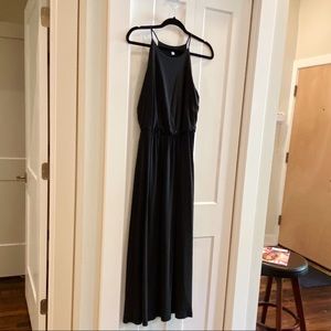 GAP high neck grey modal maxi dress